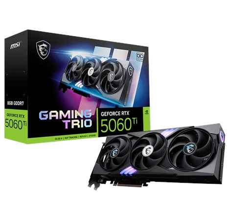 MSI GeForce RTX 5060 TI 8G Gaming Trio OC 8GB GDDR7/128-bit, PCIe 5.0x16, HDMI/3×DP