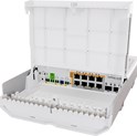 Mikrotik netPower Lite 8P CSS610-8P-2S+OUT, 8×1G PoE-out, 802.3af/at, 2×SFP+ 10G, SwOS, desktop kućište, PSU