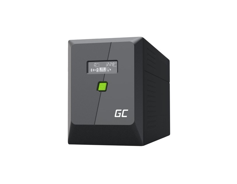 Green Cell UPS (UPSLM1200) 2000VA/1200W, Modified sine wave, Line Interactive AVR, LCD