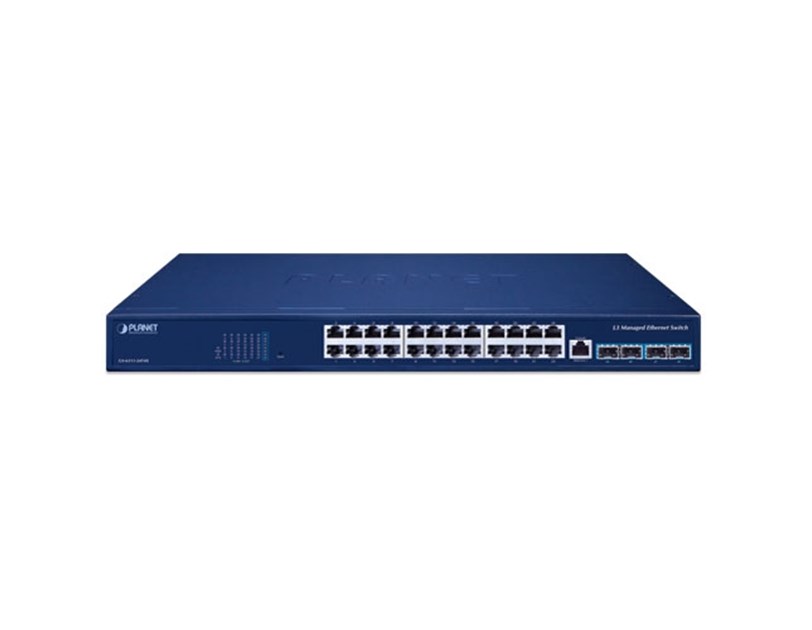 PLANET Layer 3 24-Port 10/100/1000T + 4-Port 10G SFP+ Managed Ethernet Switch