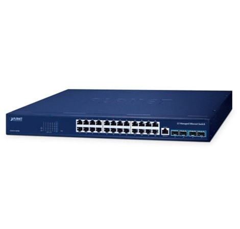PLANET Layer 3 24-Port 10/100/1000T + 4-Port 10G SFP+ Managed Ethernet Switch