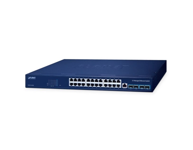 PLANET Layer 3 24-Port 10/100/1000T + 4-Port 10G SFP+ Managed Ethernet Switch