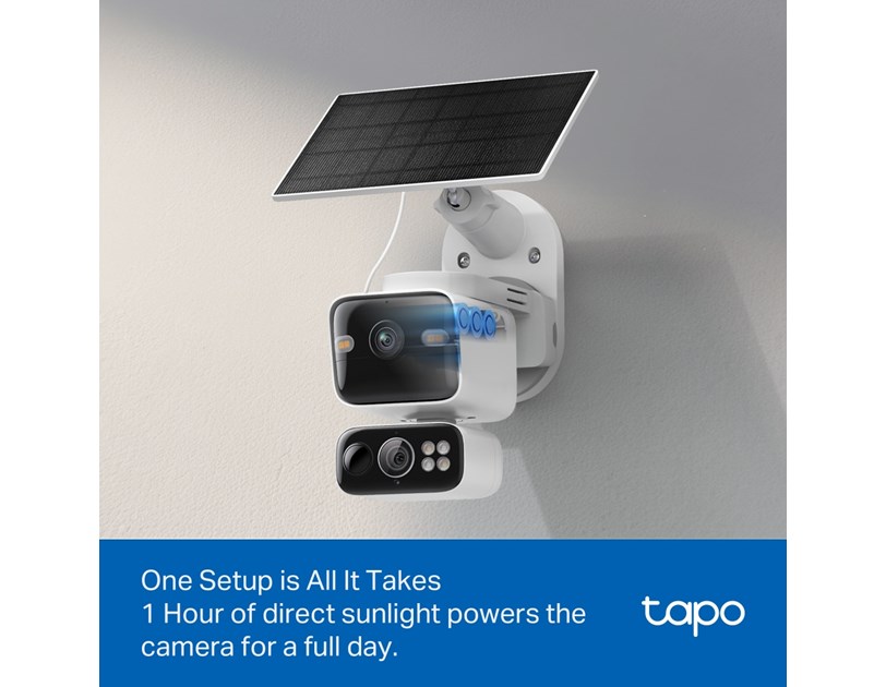 TP-Link Tapo C645D kamera + Tapo A201 Solar panel 2x 2K/3MP (2304×1296)Color Night Vision, microSD, 6×Spotlights, detekcija pokreta, IP65, ugrađena punjiva Li-Ion baterija, Wi-Fi/Tapo app