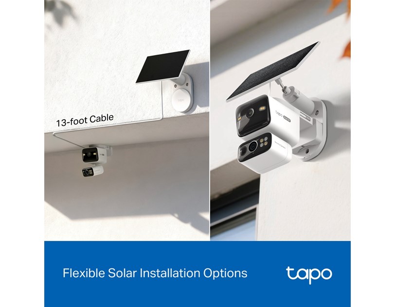 TP-Link Tapo C645D kamera + Tapo A201 Solar panel 2x 2K/3MP (2304×1296)Color Night Vision, microSD, 6×Spotlights, detekcija pokreta, IP65, ugrađena punjiva Li-Ion baterija, Wi-Fi/Tapo app