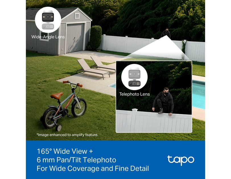 TP-Link Tapo C645D kamera + Tapo A201 Solar panel 2x 2K/3MP (2304×1296)Color Night Vision, microSD, 6×Spotlights, detekcija pokreta, IP65, ugrađena punjiva Li-Ion baterija, Wi-Fi/Tapo app