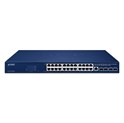 PLANET IPv6/IPv4, 16-Port 10/100/1000T 95W 802.3bt PoE + 8-Port 10/100/1000T + 4-Port 10G SFP+ Managed Switch, 420W PoE budget, PoE PD, 250m Extend mode, ACL, CloudNMS, MQTT