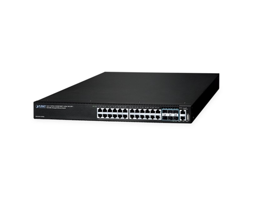 PLANET Layer 3 24-Port 10/100/1000T + 6-Port 10G SFP+ Stackable Managed Switch, Hardware-based Layer 3 IPv4/IPv6 Routing