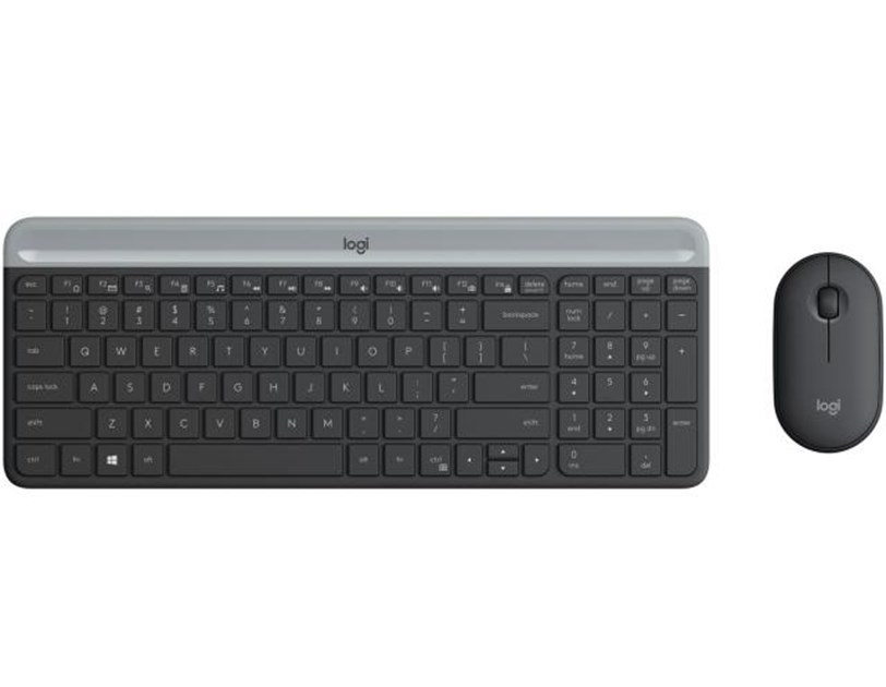 Logitech MK470 Slim bežična tipkovnica+miš, USB, crna (920-009264)