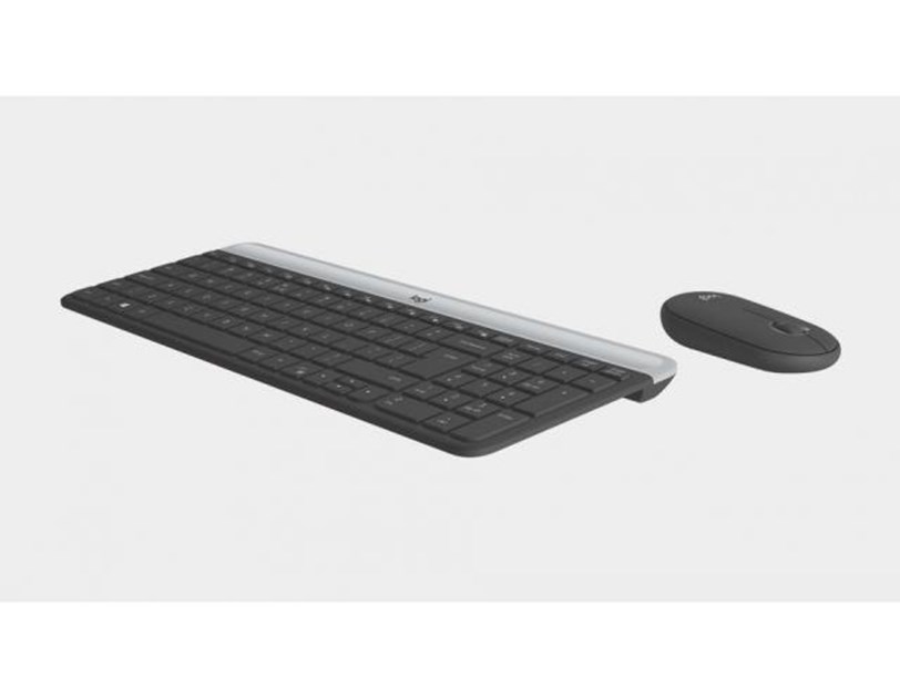 Logitech MK470 Slim bežična tipkovnica+miš, USB, crna (920-009264)
