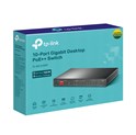 TP-Link 10-port Gigabit PoE preklopnik (Switch), 9×10/100/1000Mbps RJ45 Ports (6x PoE+, 2x PoE++, 2x Gigabit Non-PoE), 1×1000Mbps Combo SFP/RJ45 Port, metalno kućište (123W)