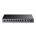 TP-Link 10-port Gigabit PoE preklopnik (Switch), 9×10/100/1000Mbps RJ45 Ports (6x PoE+, 2x PoE++, 2x Gigabit Non-PoE), 1×1000Mbps Combo SFP/RJ45 Port, metalno kućište (123W)