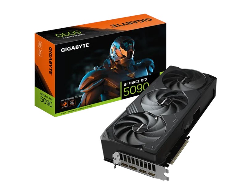Gigabyte GeForce RTX5090 Windforce OC, 32GB GDDR7/512-bit, PCI-E 5.0, 1xHDMI/3xDP