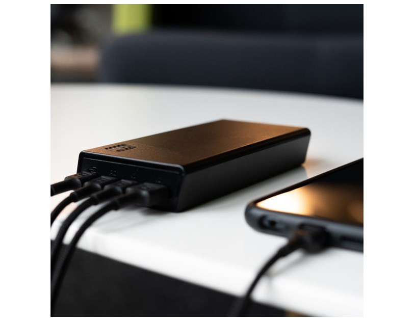 Green Cell GC PowerPlay 20S powerbank 20000mAh 22.5W PD USB-C, 3x USB-C, USB-A, Fast Charging, crni