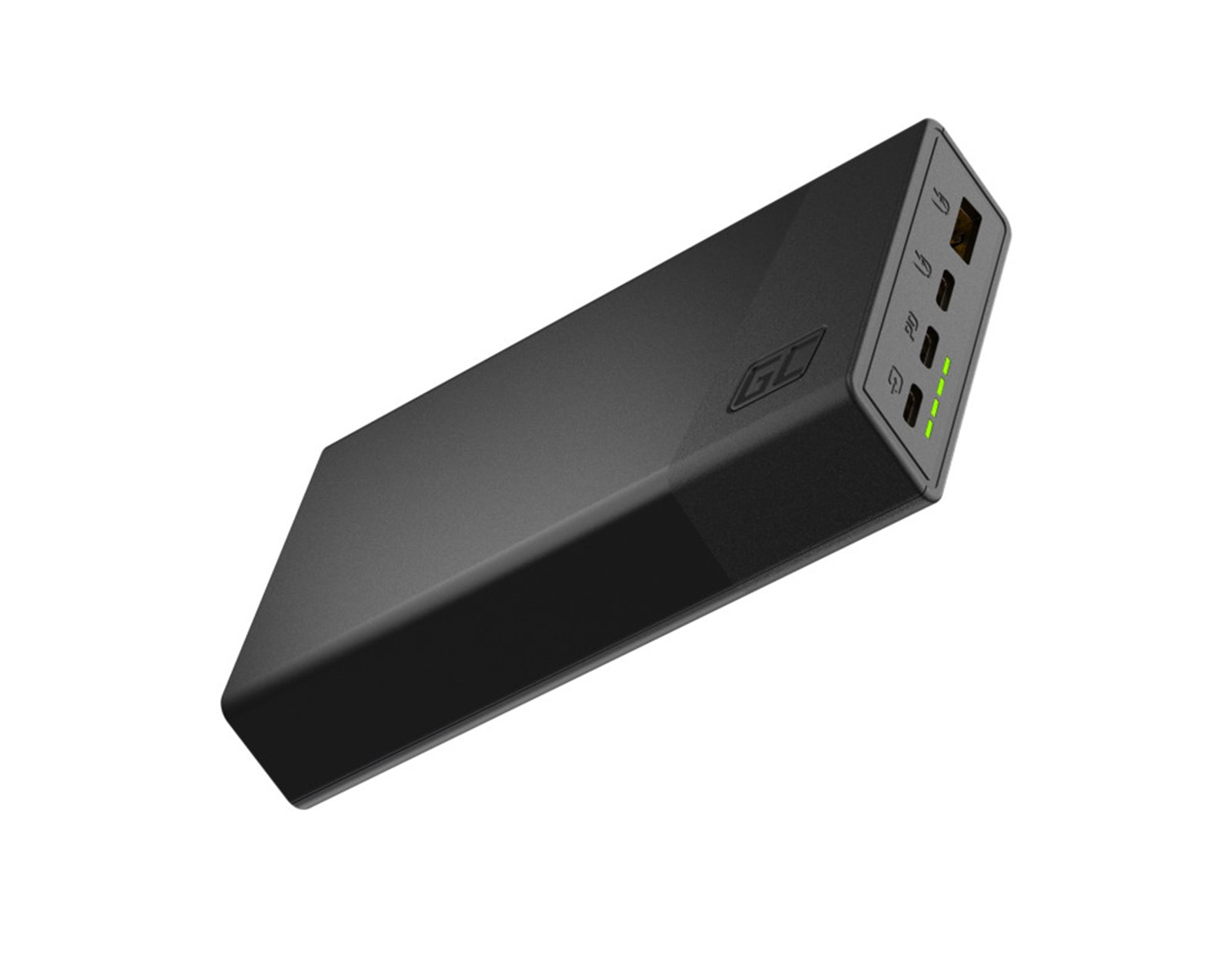 Green Cell GC PowerPlay 20S powerbank 20000mAh 22.5W PD USB-C, 3x USB-C, USB-A, Fast Charging, crni