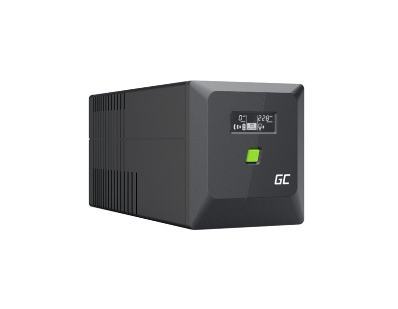 Green Cell UPS (UPSLP480) 750VA/480W, Pure sine wave, Line Interactive AVR, PowerProof with LCD