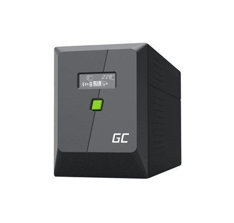 Green Cell UPS (UPSLP1050) 1500VA/1050W, Pure sine wave, Line Interactive AVR, PowerProof with LCD