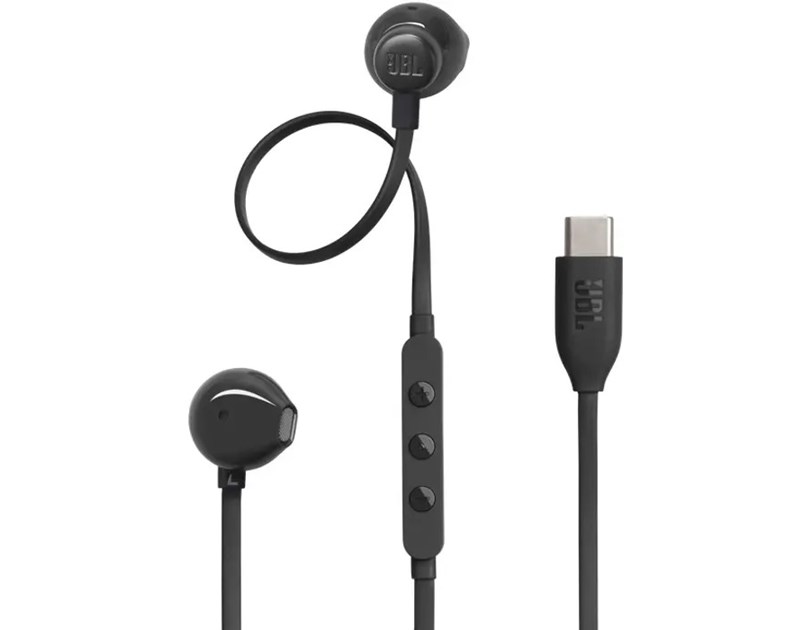 JBL Tune 305C, USB-C, in-ear slušalice, crne