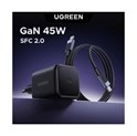 UGREEN 45W USB-C GaN, Quick Charge, crni