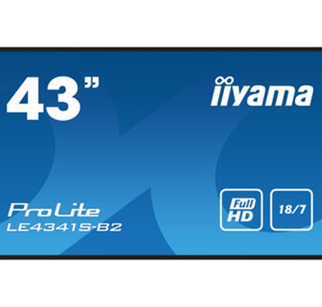 IIYAMA 43" LE4341S-B2 FHD (1920x1080) IPS Signage 18/7, 350cd/m2, 1200:1, non Android, media play USB, LAN control