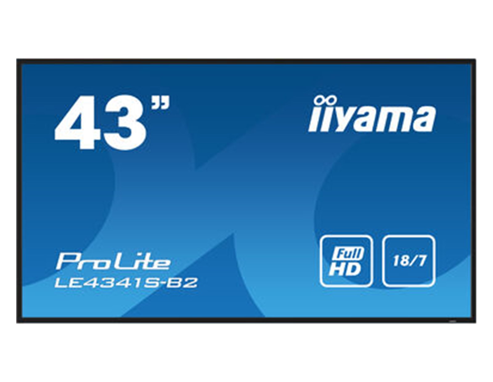 IIYAMA 43" LE4341S-B2 FHD (1920x1080) IPS Signage 18/7, 350cd/m2, 1200:1, non Android, media play USB, LAN control
