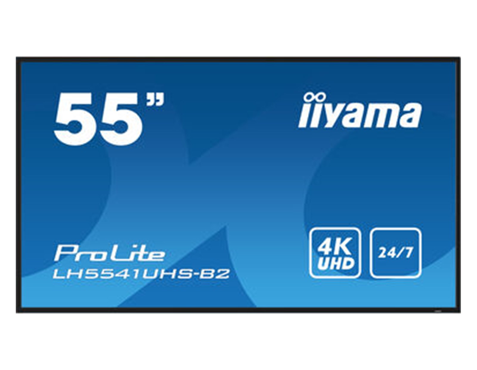 IIYAMA 55" LH5541UHS-B2 4K UHD (3840×2160) IPS Signage 24/7, 500 cd/m2, 1200:1, non Android, media play USB, LAN control