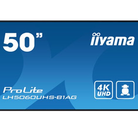 IIYAMA 50" LH5060UHS-B1AG 4K UHD (3840×2160) IPS Signage 24/7, 500cd/m2, 1200:1, Android OS, E-Share, iiSignage2