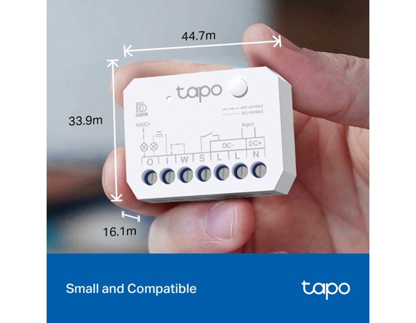 TP-Link Tapo S110E Smart Switch Module  2.4GHz, 802.11b/g/n, Bluetooth, Tapo app, Wi-Fi kontrola, Timer/Schedule postavke, Amazon Alexa/Google Assistant