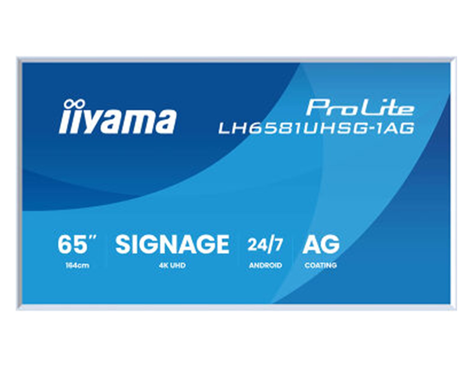 IIYAMA 65" LH6581UHSG-1AG 4K UHD (3840x2160) VA Signage 24/7, 500 cd/m2, 5000:1,white, removable frame, Android OS 14, iiShare, iiControl, iiSignage2