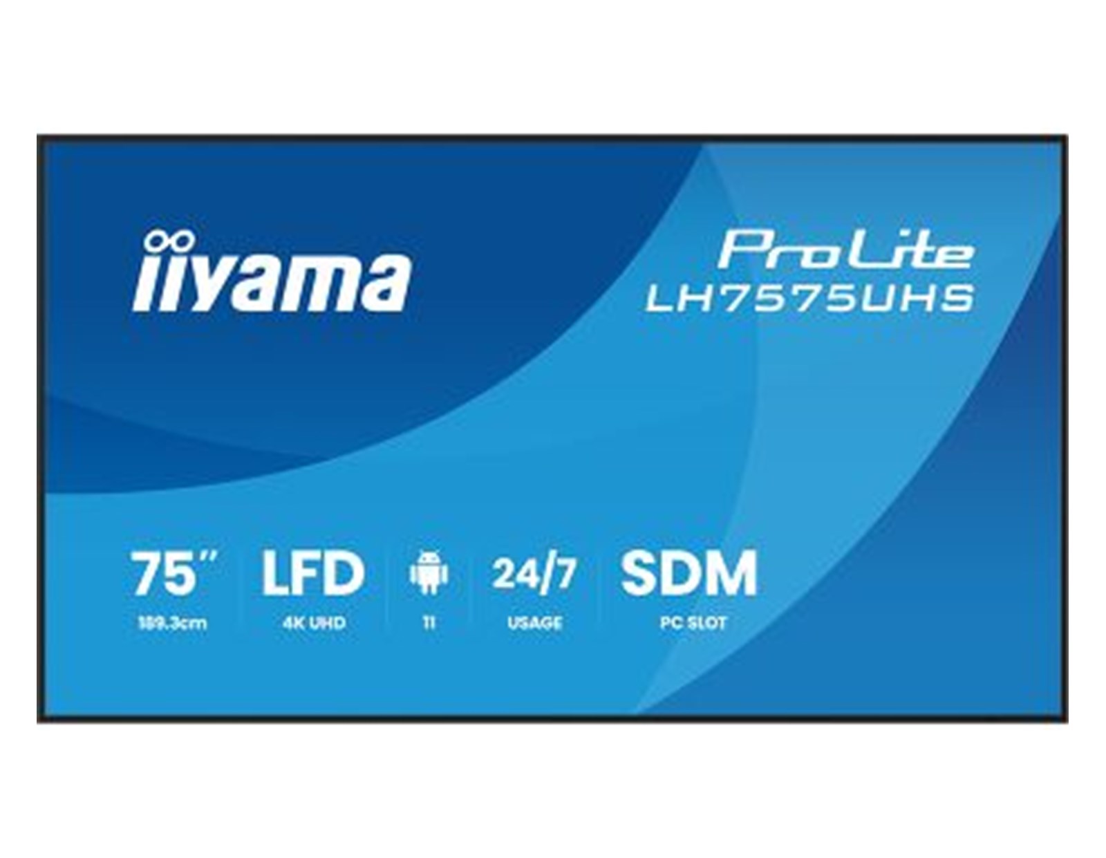 IIYAMA 75" LH7575UHS-B2AG 4K UHD (3840x2160) IPS Signage 24/7, 500 cd/m2, 1200:1, Android OS, E-Share, iiSignage2