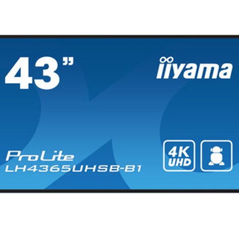 IIYAMA 43" LH4365UHSB-B1 4K UHD (3840x2160) IPS Signage 24/7, 800 cd/m2, 1200:1, Android OS, E-Share, iiSignage2
