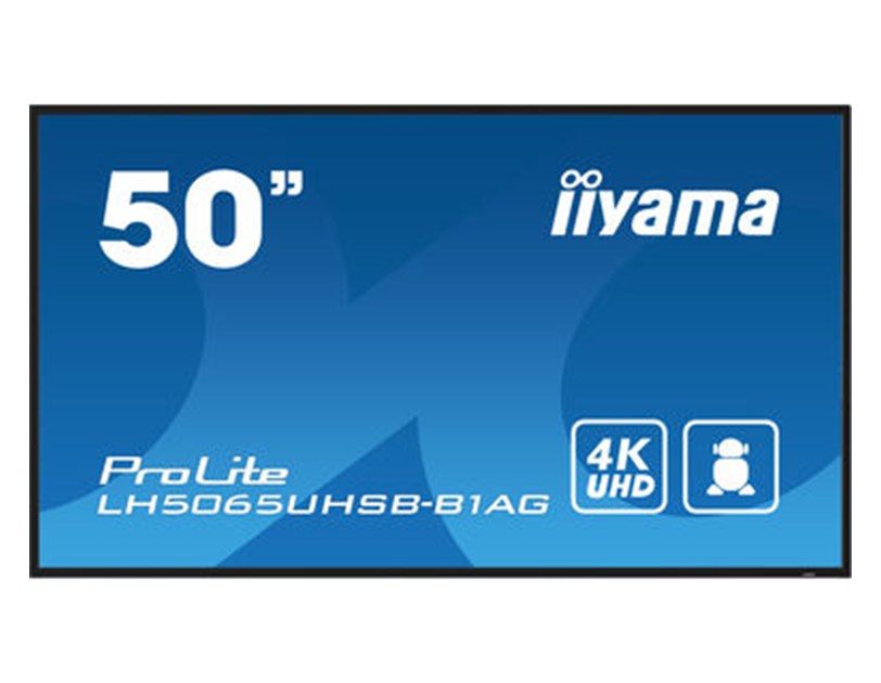 IIYAMA 50" LH5065UHSB-B1AG 4K UHD (3840x2160) VA Signage 24/7, 800 cd/m2, 5000:1, Android OS, E-Share, iiSignage2