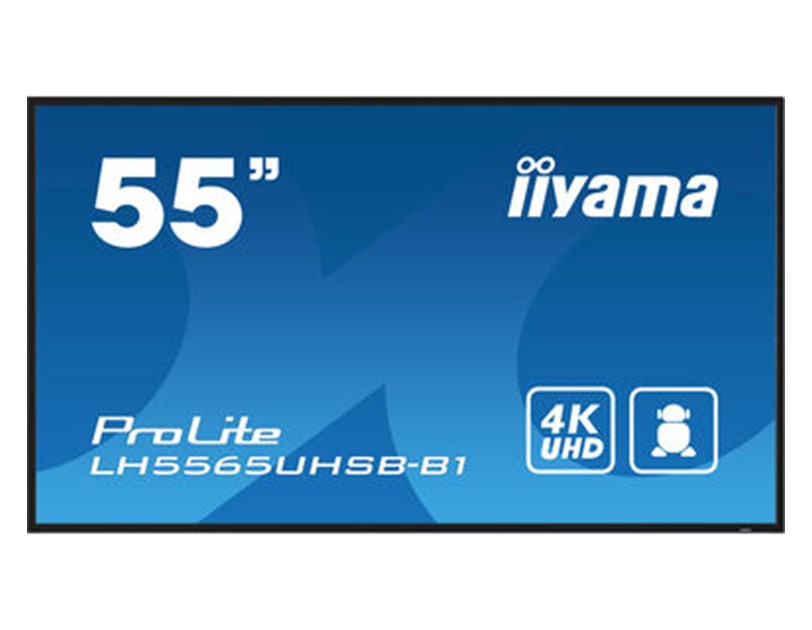 IIYAMA 55" LH5565UHSB-B1 4K UHD (3840x2160) IPS Signage 24/7, 800 cd/m2, 1200:1, Android OS, E-Share, iiSignage2