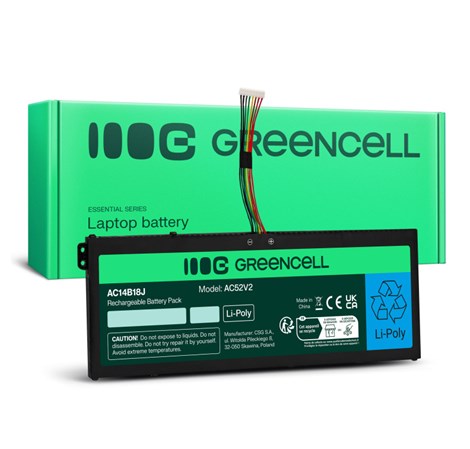 Green Cell (AC52V2) AC14B13J AC14B18J baterija 3600 mAh,11.4V za Acer Aspire 3 A315-23 A315-55G ES1-111M ES1-331 ES1-531 ES1-533 ES1-571