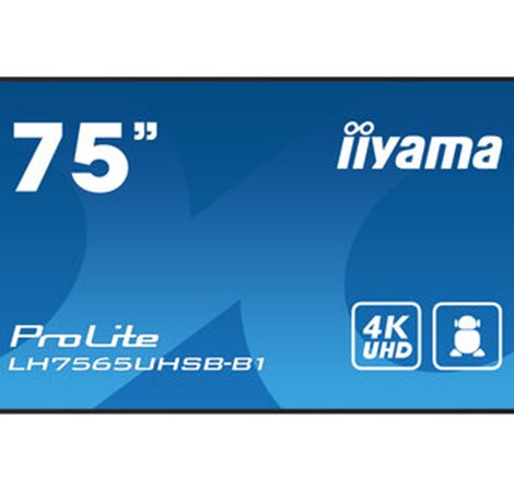 IIYAMA 75" LH7565UHSB-B1 4K UHD (3840x2160) IPS Siganhe 24/7, 800 cd/m2, 1200:1, Android OS, E-Share, iiSignage2
