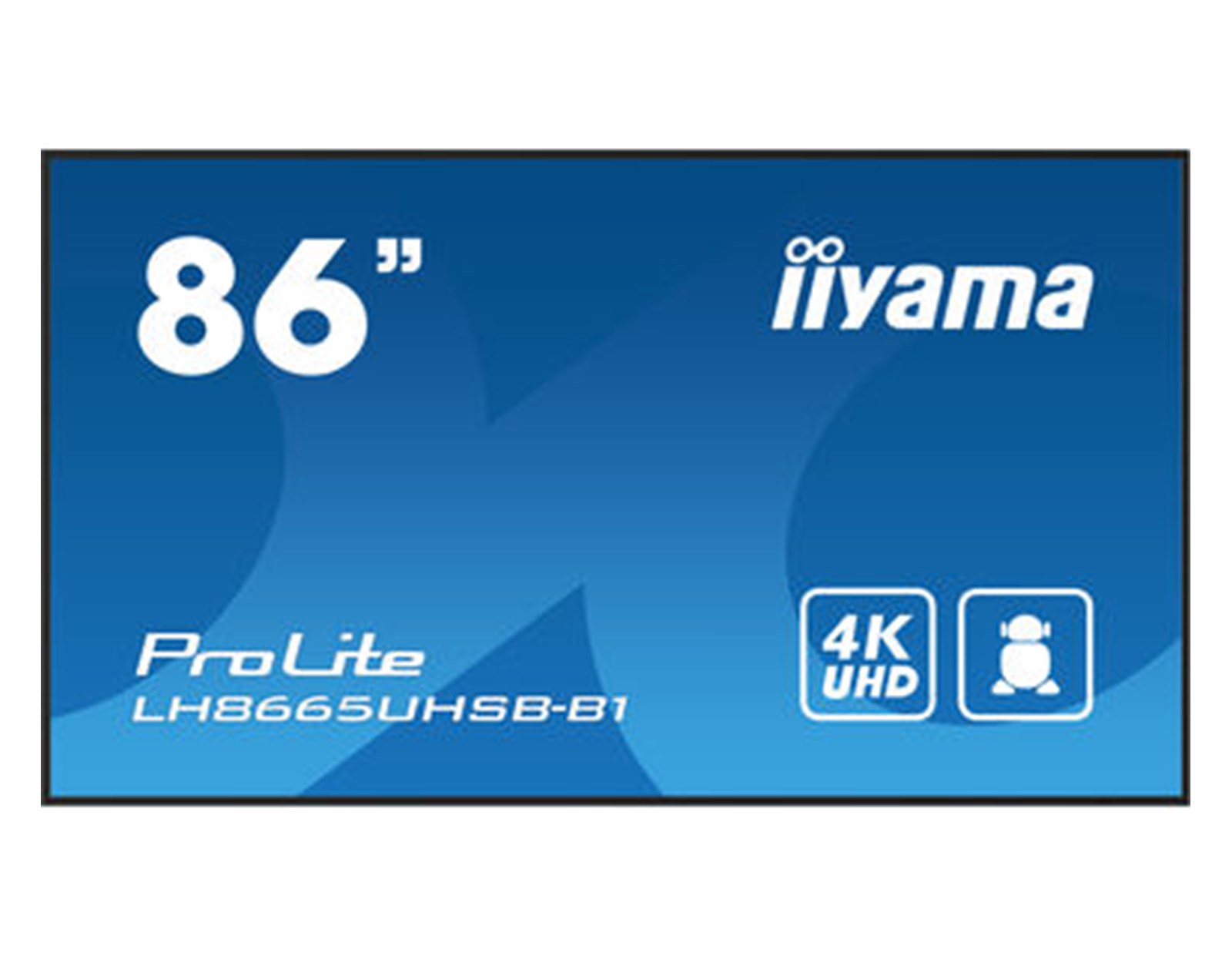 IIYAMA 86" LH8665UHSB-B1 4K UHD (3840x2160) IPS Signage 24/7, 800 cd/m2, 1200:1, Android OS, E-Share, iiSignage2
