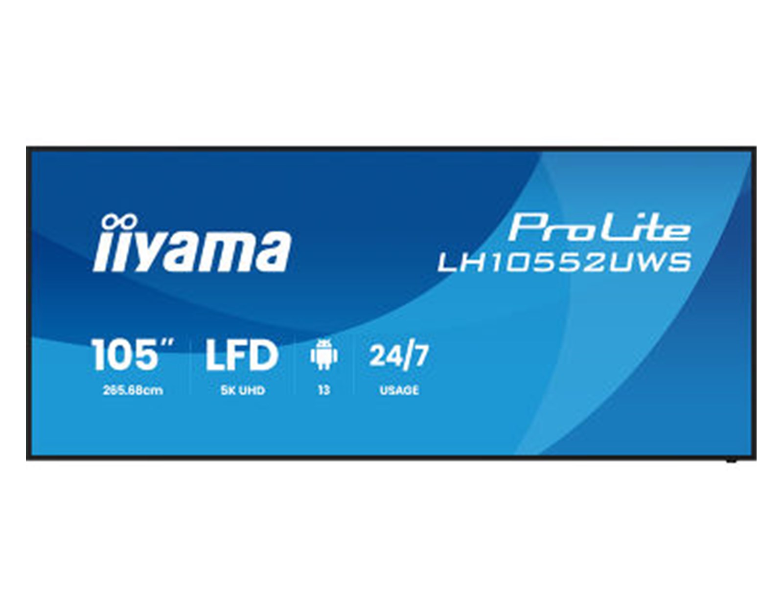IIYAMA 105" LH10552UWS-B1AG 5K UWD (5120x2160) IPS 21:9 Signage 24/7, 500 cd/m2, 1200:1, Android OS, iiyama DMS, iiyama Share, EShare