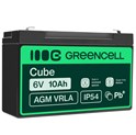 Green Cell (AGM16) baterija AGM 6V/10Ah, Faston 187 (F1)