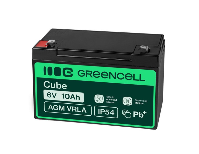 Green Cell (AGM16) baterija AGM 6V/10Ah, Faston 187 (F1)