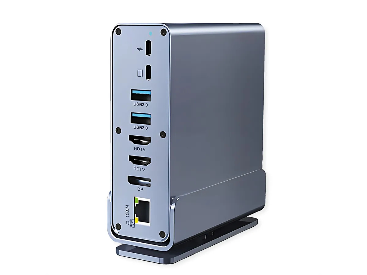Roline VALUE Docking station USB-C, 2×HDMI/DP 4K/60, G-LAN, 3×USB-A 3.2, USB-C...
