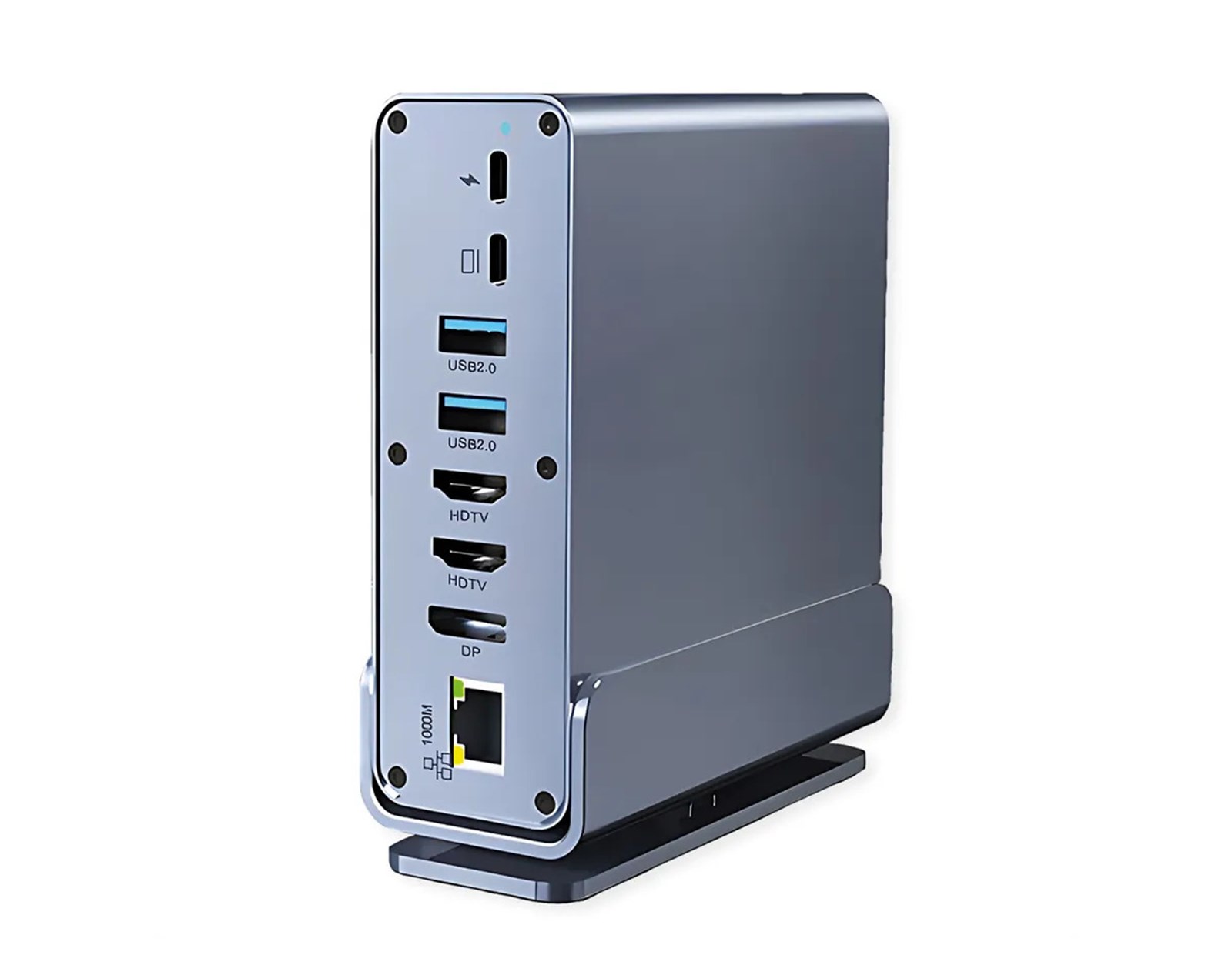 Roline VALUE Docking station USB-C, 2×HDMI/DP 4K/60, G-LAN, 3×USB-A 3.2, USB-C, 2×USB2.0, PD 100W, SD/microSD, Audio out