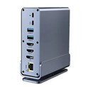 Roline VALUE Docking station USB-C, 2×HDMI/DP 4K/60, G-LAN, 3×USB-A 3.2, USB-C, 2×USB2.0, PD 100W, SD/microSD, Audio out