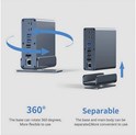 Roline VALUE Docking station USB-C, 2×HDMI/DP 4K/60, G-LAN, 3×USB-A 3.2, USB-C, 2×USB2.0, PD 100W, SD/microSD, Audio out