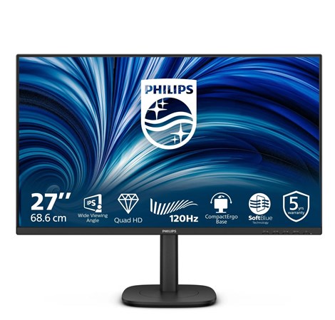 Philips 27" 27B2N3500J/00 QHD (2560×1440) IPS, Pivot, 4ms, 350cd/m2, 1500:1, 2×HDMI/DP, 4×USB-A, zvučnici