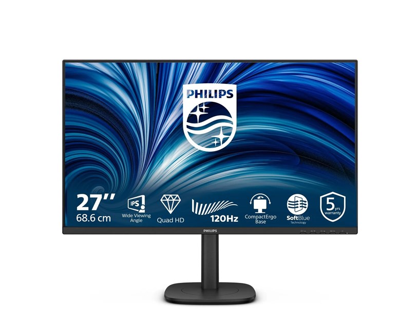 Philips 27" 27B2N3500J/00 QHD (2560×1440) IPS, Pivot, 4ms, 350cd/m2, 1500:1, 2×HDMI/DP, 4×USB-A, zvučnici