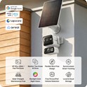 TP-Link Tapo C675D kamera + Tapo A202 Solar panel, 4K/8MP (3840x2160), 10000mAh punjiva li-lon bater, microSD, 6×Spotlights, detekcija pokreta, IP65, Dual Lens/Telephoto, Wi-Fi/Tapo app