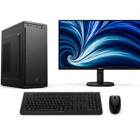 Cratos BTS Full Suit 3 - Intel i3-14100, 16GB DDR4, 512GB NVMe SSD, Intel UHD, Windows 11 Pro, tipkovnica/miš/monitor