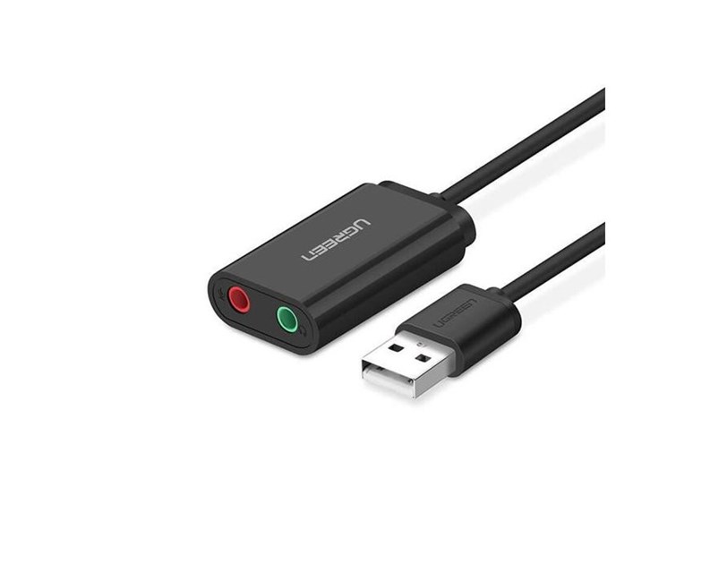 UGREEN adapter USB-A na 3.5mm, crni, 15cm