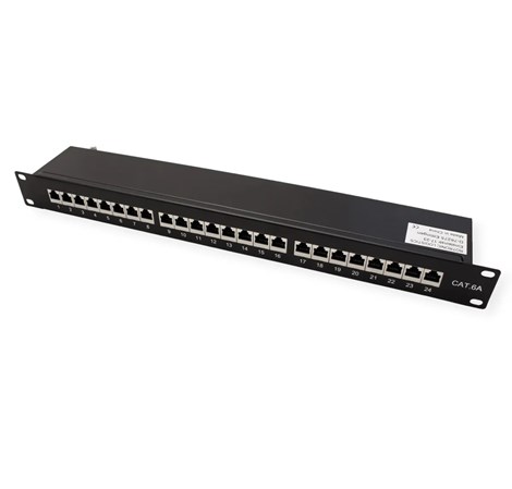 Roline VALUE Cat.6a/Class EA 19" Patch Panel 24-porta STP, crni