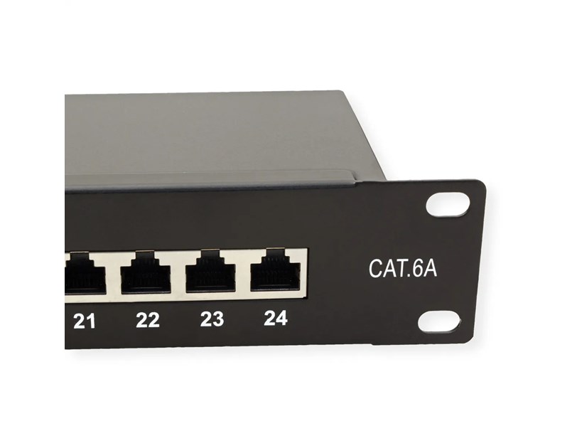 Roline VALUE Cat.6a/Class EA 19" Patch Panel 24-porta STP, crni