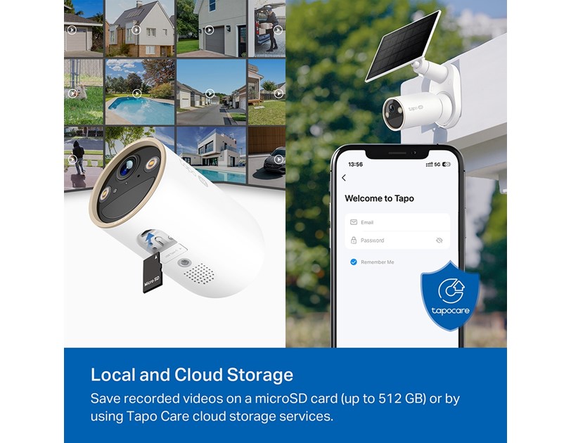 TP-Link Tapo C460 kamera + Tapo A201 Solar panel 4K 8MP, H.264, Color Night Vision, microSD, dvosmjerni audio, detekcija pokreta, vodootporna IP66, Wi-Fi, Tapo app